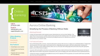 Aurora Online Banking - CSPI : CSPI
