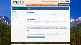 Aurora Schools Federal Credit Union - eTeller