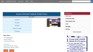 Aurora Schools Federal Credit Union - Aurora, CO