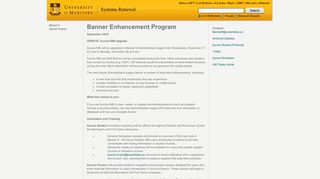 University of Manitoba - Aurora - Financial Services - Banner ...
