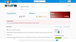 Review of Aurumclix : Scam or legit ? - NetBusinessRating