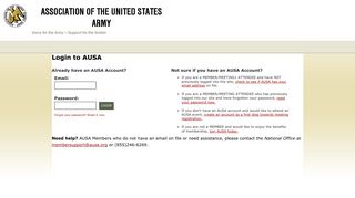 Login - Association of the United States Army