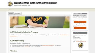 Association of the United States Army Scholarship Program|Login