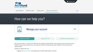 Update your details - AUSfund