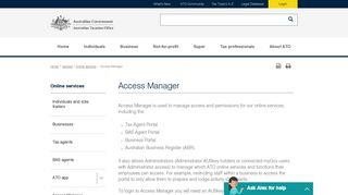 Access Manager | Australian Taxation Office