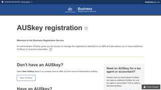 AUSkey registration - Business Registration Service