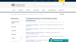 Troubleshooting for businesses and tax practitioners | Australian ...
