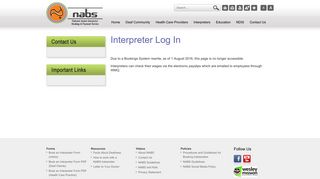 NABS - Interpreter Log In
