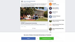 Have you completed your AUSOM... - Auburn University Scholarships ...