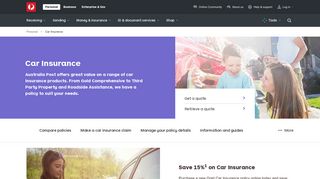 Car Insurance - Compare and Get Quote Online - Australia Post