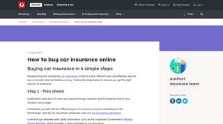 How to Buy Car Insurance Online - Australia Post