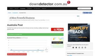 Australia Post down? Current problems and outages | Downdetector