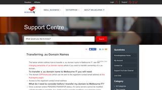 MelbourneIT: Transferring .au Domain Names