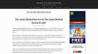 THE AUSSIE METHOD LOGIN Archives - Binary & Forex Reviews