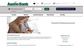Personal Checking Accounts | Mobile Banking | Open an ... - Austin Bank