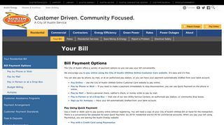 Bill Payment Options - Austin Energy