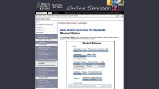 ACC Online Services for Students - Austin Community College District