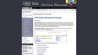 ACC Online Services for Faculty - Austin Community College District