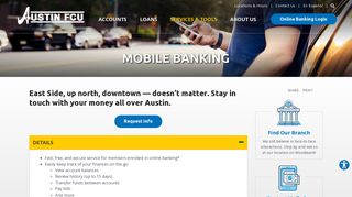 Mobile Banking | Austin FCU | Austin, TX - Southeast Travis County