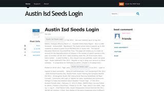Austin Isd Seeds Login - Lori Allen Hair