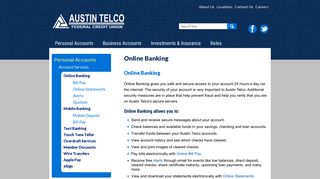 Online Banking - Austin Telco