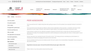 Peer assessors | Australia Council