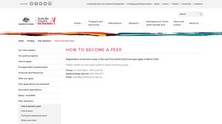 How to become a peer | Australia Council