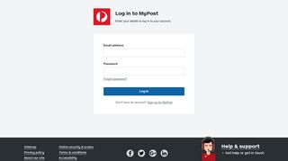 Dashboard - MyPost - Australia Post