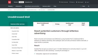 Unaddressed Mail - Australia Post