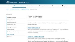 tourist visa - Australia.gov.au