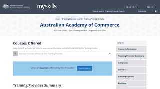 Australian Academy of Commerce - 90982 - MySkills