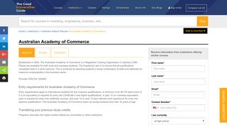 Study at Australian Academy of Commerce | The Good Universities ...