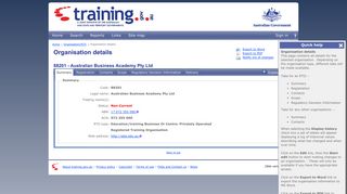 training.gov.au - 88201 - Australian Business Academy Pty Ltd