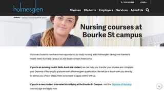 Nursing courses at Bourke St campus | Melbourne TAFE Courses ...