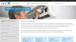 Refrigerant Handling Licence (RHL) | ARC Industry Site - ARCtick
