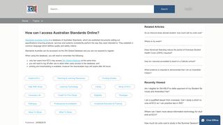 How can I access Australian Standards Online?