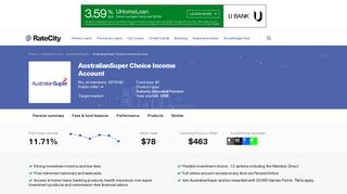 AustralianSuper Choice Income Account | Pension | RateCity.com.au