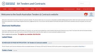 Welcome to the South Australian Tenders & Contracts website