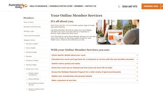 Your Online Member Services | Australian Unity Health Insurance