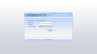 AUT Network Access Portal - Logon Page