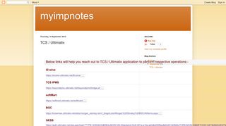 myimpnotes: TCS / Ultimatix