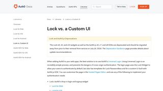 Lock vs. a Custom UI - Auth0