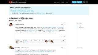 Redirect to URL after login - Auth0 Community