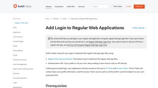 Add Login to Regular Web Applications - Auth0