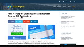 Integrate WordPress Authentication in External PHP Files