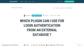 Which plugin can I use for login Authentication from an external ...