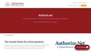 Authorize.net - Virtual Payments with Dharma Merchant Services