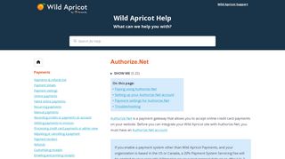 Authorize.Net - Wild Apricot Help