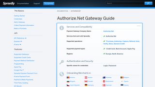 Authorize.Net Gateway Guide - Spreedly Documentation