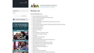 Autism Internet Modules | Module List